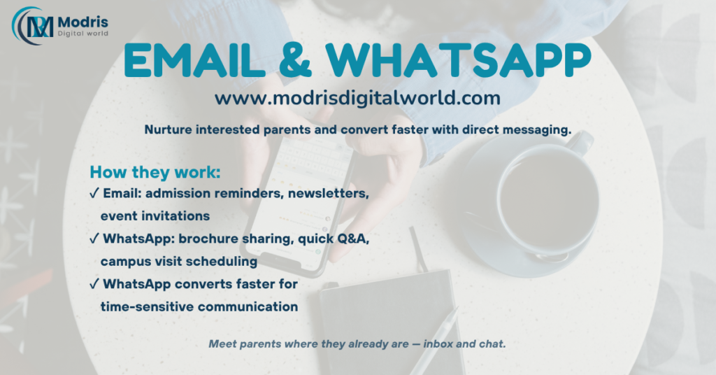 email & whatsapp